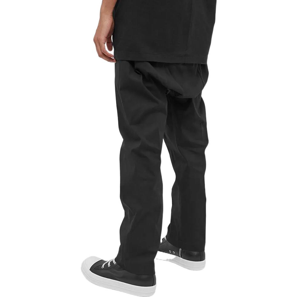 Purchase 릭 오웬스 블랙 드로스트링 드롭 크로치 캐주얼 팬츠 RU02B2380TE-09