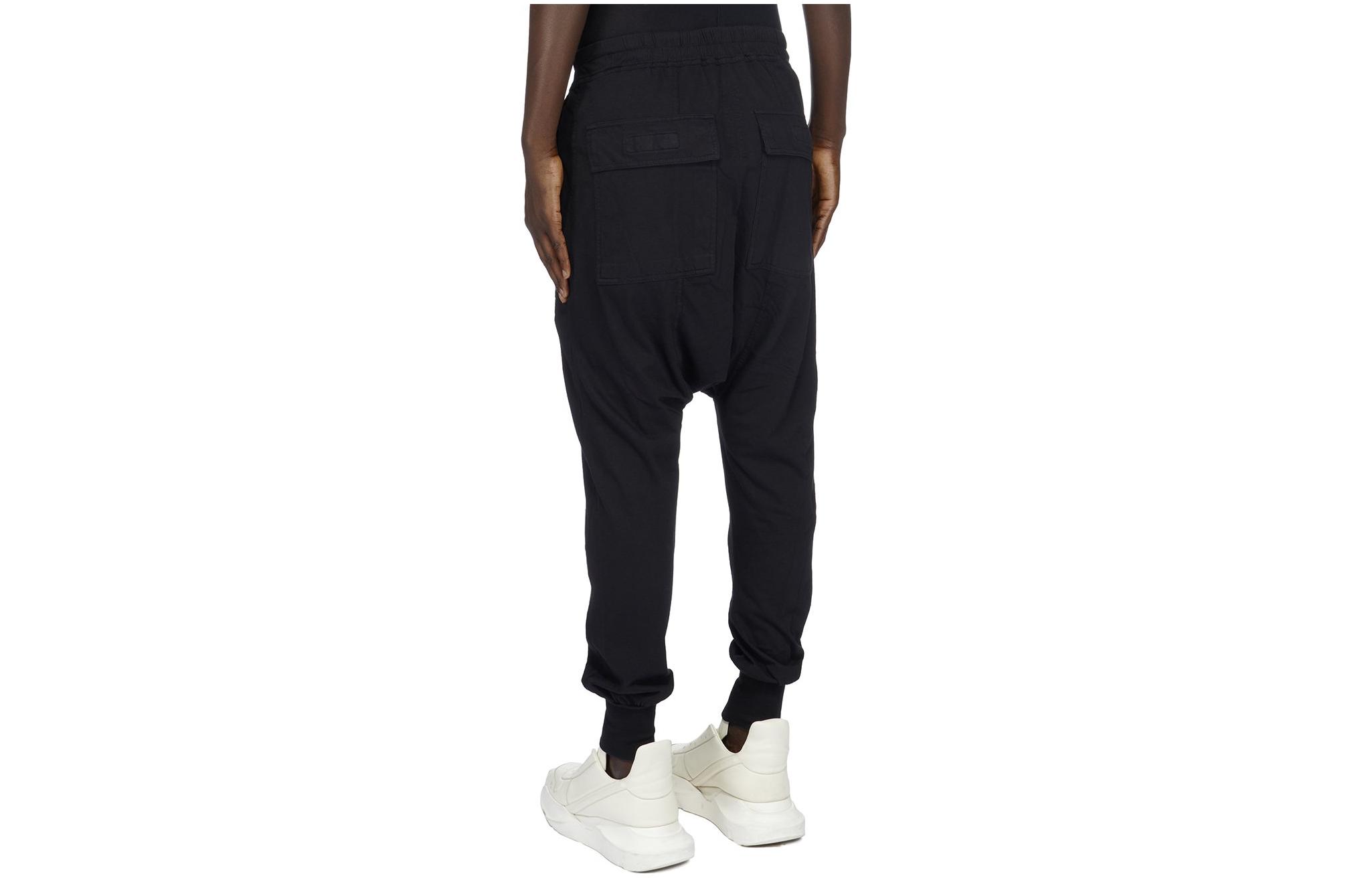 Lookbook RICK OWENS  Black Solid Jogger Sweatpants DU02C5395RN-09