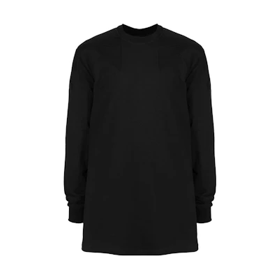 Rick Owens Black Solid Pullover Crewneck Long Sleeve T-Shirt RU02A5278BA09