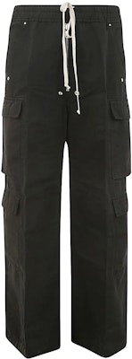 RICK OWENS Black Straight-Leg Work Pants with Metallic Detailing. DU01D1398CB-09 Order RICK OWENS Black Straight-Leg Work Pants with Metallic Detailing. DU01D1398CB-09