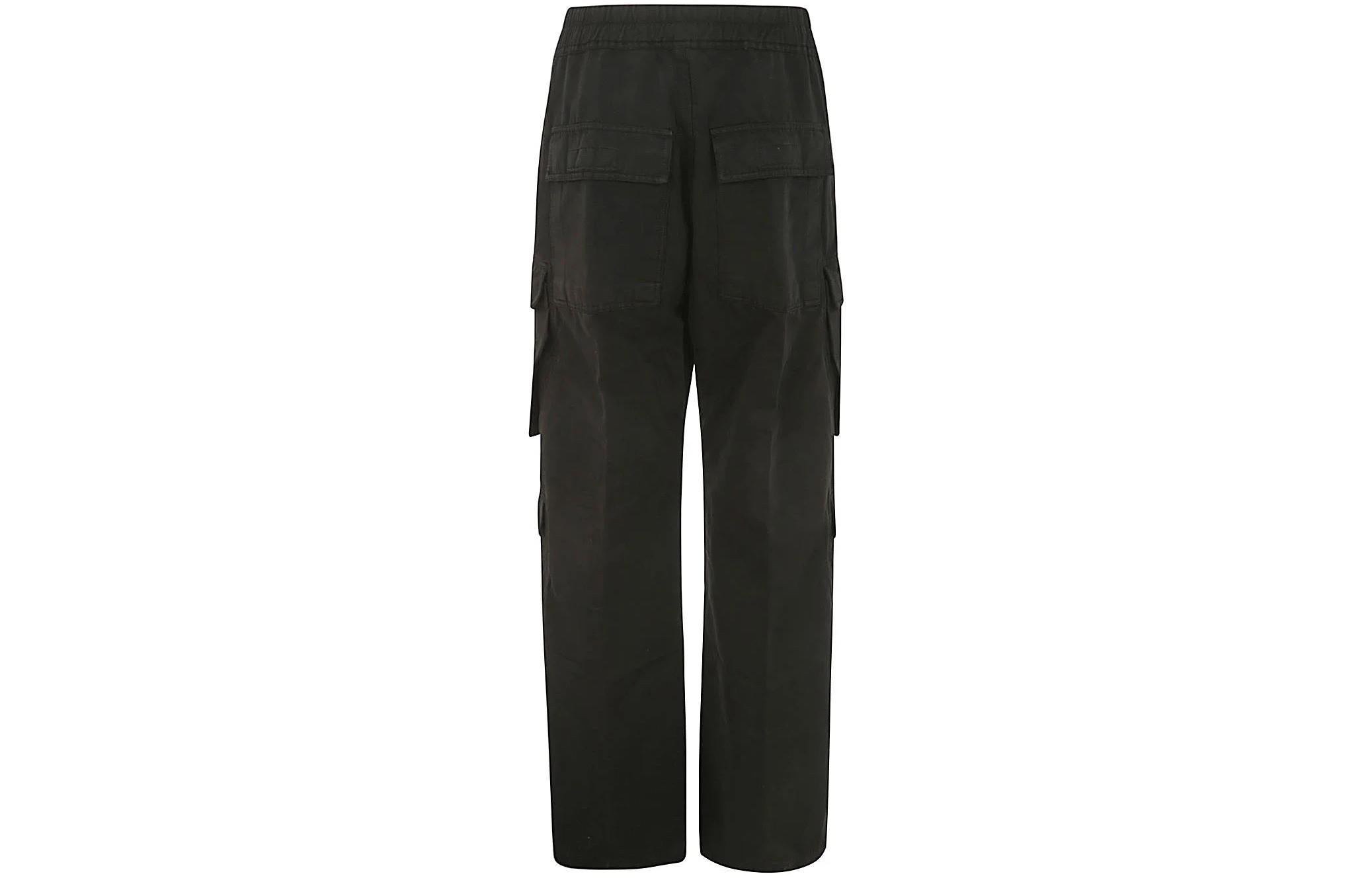 Lookbook RICK OWENS  Black Straight-Leg Work Pants with Metallic Detailing. DU01D1398CB-09