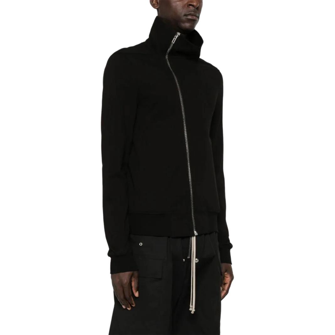 Purchase Rick Owens Black Zip-Up Sweatshirt Lengan Panjang Fitted RU02D6272BA-09