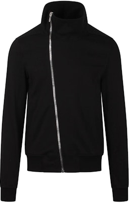 Rick Owens Black Zip-Up Loose-Fit Jacket with Stand Collar and Pockets RU01D3272BA-09 Order Rick Owens Black Zip-Up Loose-Fit Jacket with Stand Collar and Pockets RU01D3272BA-09
