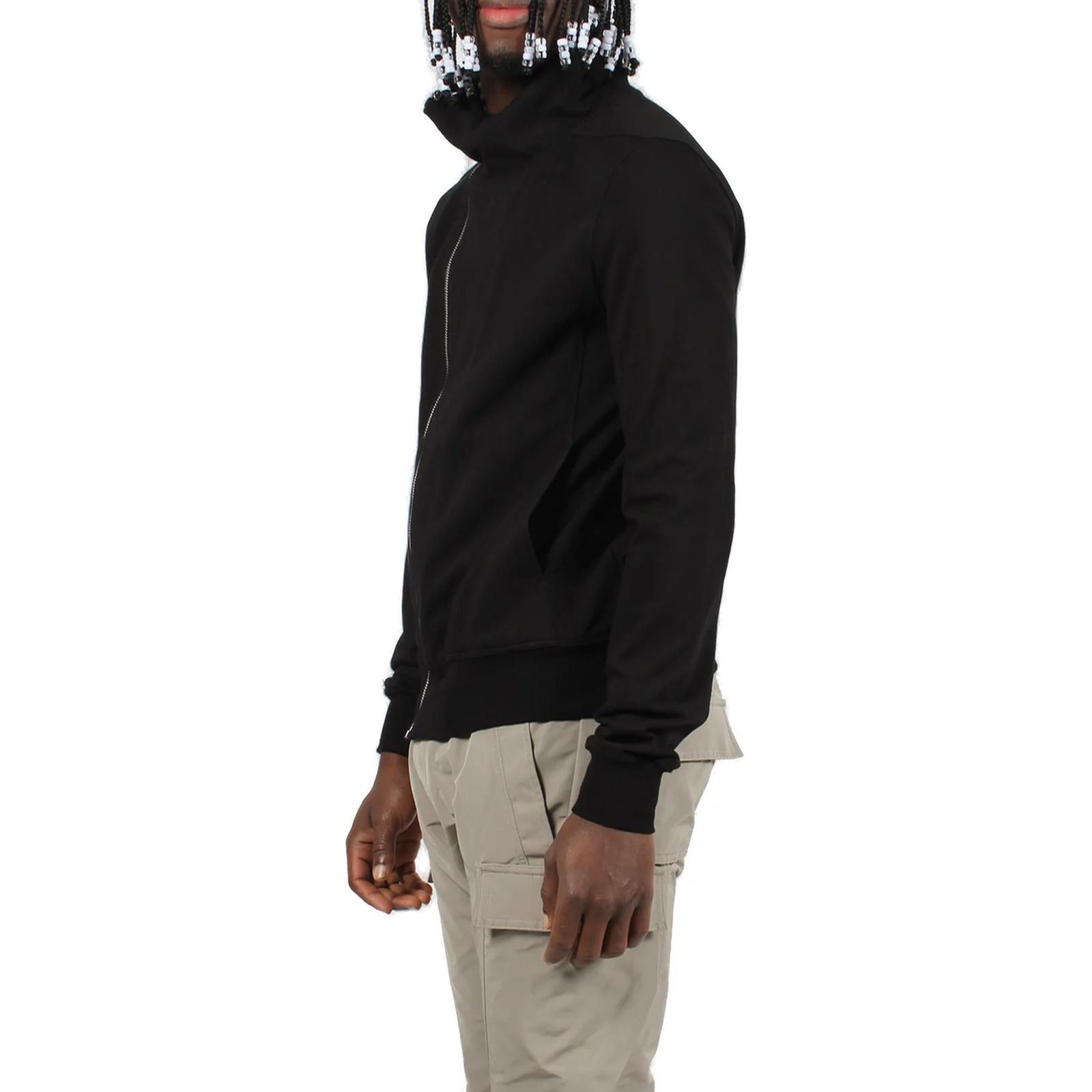 Purchase Rick Owens  Black Zip-Up Loose-Fit Jacket with Stand Collar and Pockets RU01D3272BA-09