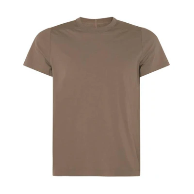 RICK OWENS Brown Slim-Fit Solid Color Crewneck T-Shirt. RU01D3265JA-08