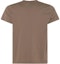 Lookbook RICK OWENS Brown Slim-Fit Solid Color Crewneck T-Shirt. RU01D3265JA-08