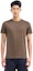 Shop RICK OWENS Brown Slim-Fit Solid Color Crewneck T-Shirt. RU01D3265JA-08