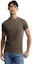 Details for RICK OWENS Brown Slim-Fit Solid Color Crewneck T-Shirt. RU01D3265JA-08