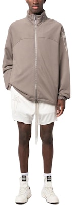 Rick Owens Brown Solid Color Zip Up Long Sleeve Sweatshirt CM02C9219CHFE-34 Lookbook Rick Owens Brown Solid Color Zip Up Long Sleeve Sweatshirt CM02C9219CHFE-34