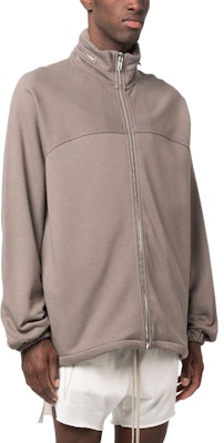 Rick Owens Brown Solid Color Zip Up Long Sleeve Sweatshirt CM02C9219CHFE-34 Purchase Rick Owens Brown Solid Color Zip Up Long Sleeve Sweatshirt CM02C9219CHFE-34