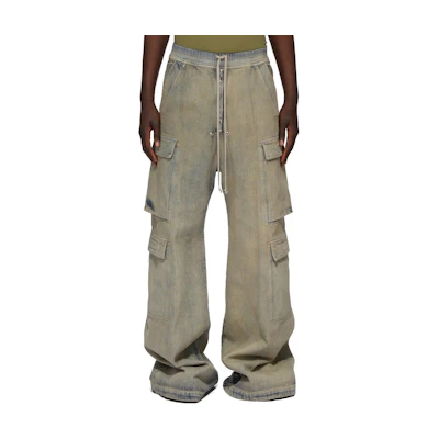 Rick Owens Distressed Straight-Leg Mid-Rise Jeans Blue. DU02D2398SKY-46