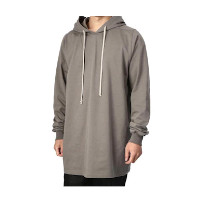 RICK OWENS Drawstring Hoodie Long Sleeve Taupe Gray RU02A5285BA34