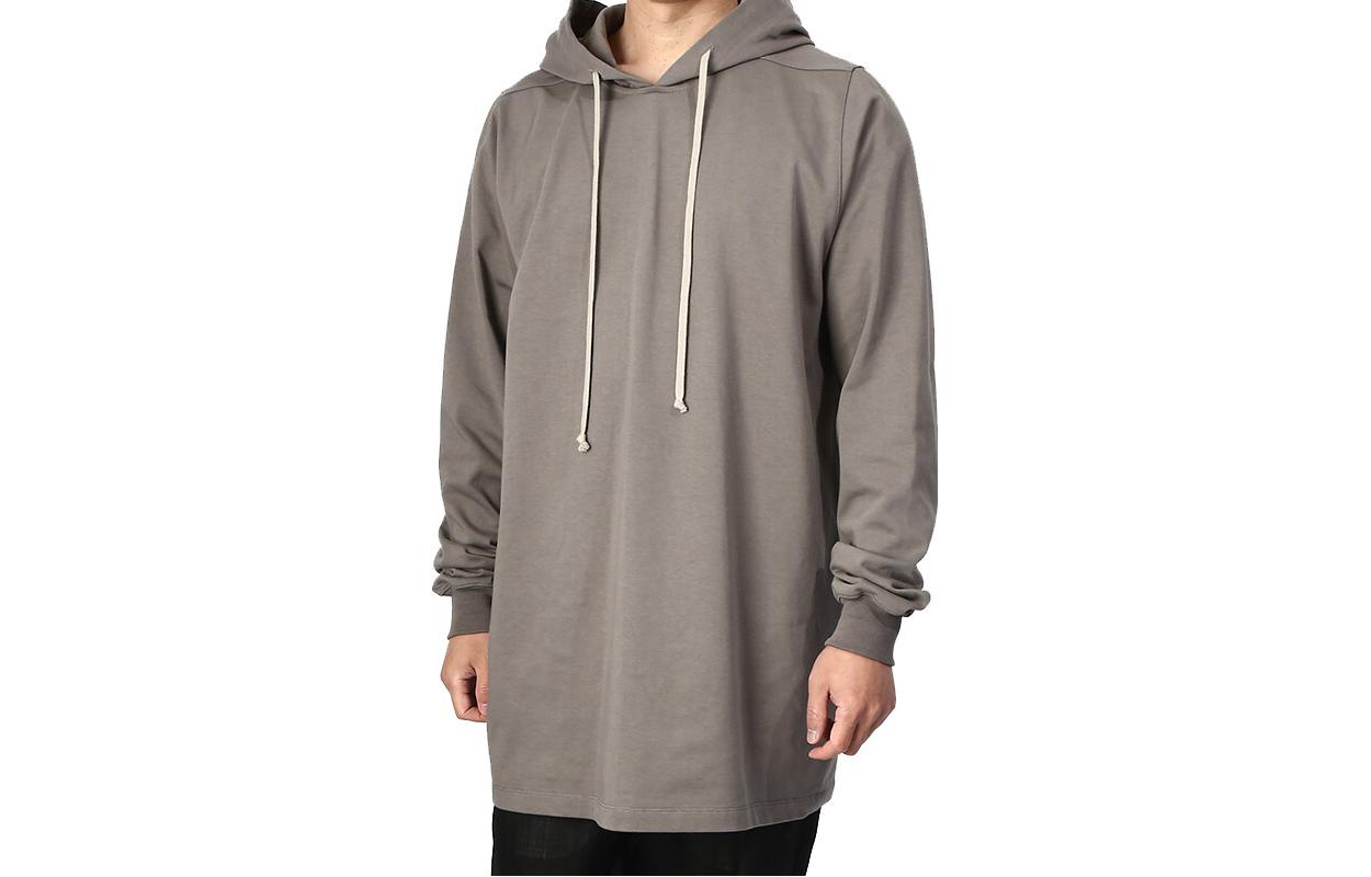 Order RICK OWENS  Drawstring Hoodie Long Sleeve Taupe Gray RU02A5285BA34