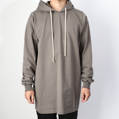 RICK OWENS Drawstring Hoodie Long Sleeve Taupe Gray RU02A5285BA34 Lookbook RICK OWENS Drawstring Hoodie Long Sleeve Taupe Gray RU02A5285BA34