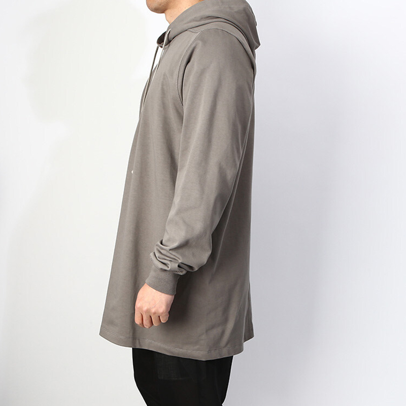 Purchase RICK OWENS  Drawstring Hoodie Long Sleeve Taupe Gray RU02A5285BA34