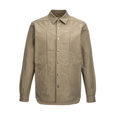Rick Owens Khaki Button-Up Collared Long Sleeve Jacket RU01D3727FK-08
