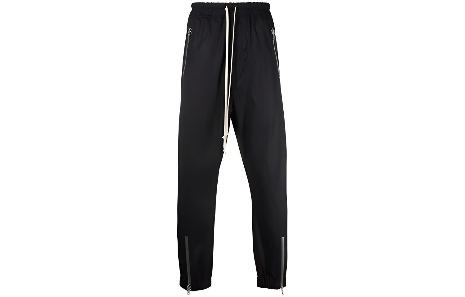 Rick Owens  Lace-Up Zip Casual Pants Black RU01B1370TE-09