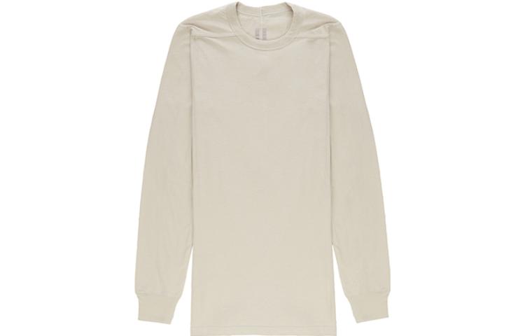 Order 릭 오웬스 루즈핏 롱슬리브 크루넥 티셔츠 펄 화이트 RU01C4266JA08