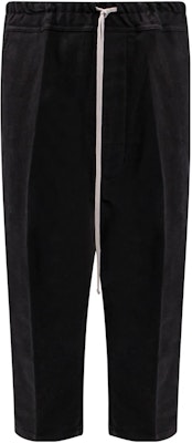 RICK OWENS 寬鬆純色抽繩休閒長褲 - 黑色 RU02C7381TB-09 Buy RICK OWENS 寬鬆純色抽繩休閒長褲 - 黑色 RU02C7381TB-09