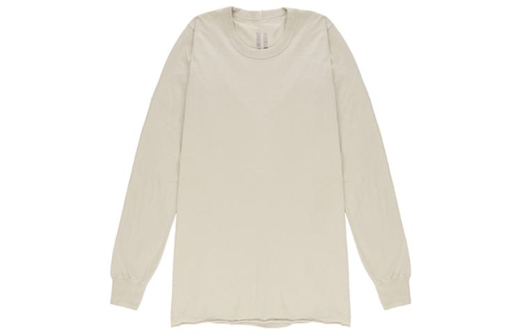 Order RICK OWENS 珍珠白色寬鬆長袖圓領上衣 RU01C4252JA08