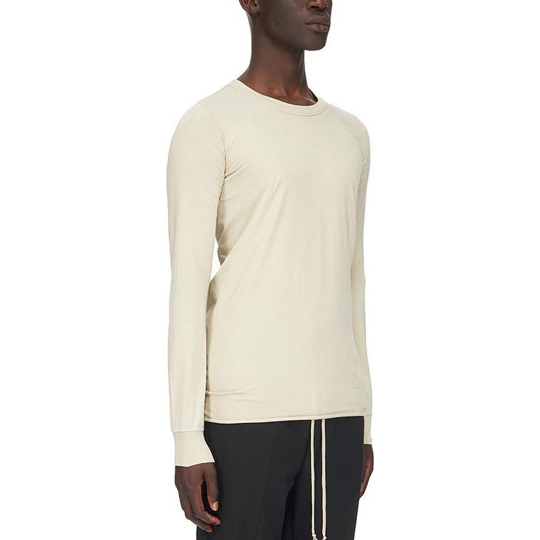 Purchase RICK OWENS 珍珠白色寬鬆長袖圓領上衣 RU01C4252JA08