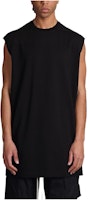 RICK OWENS Oversized Sleeveless Crewneck T-Shirt Black RU01D3160BA-09 RICK OWENS Oversized Sleeveless Crewneck T-Shirt Black RU01D3160BA-09