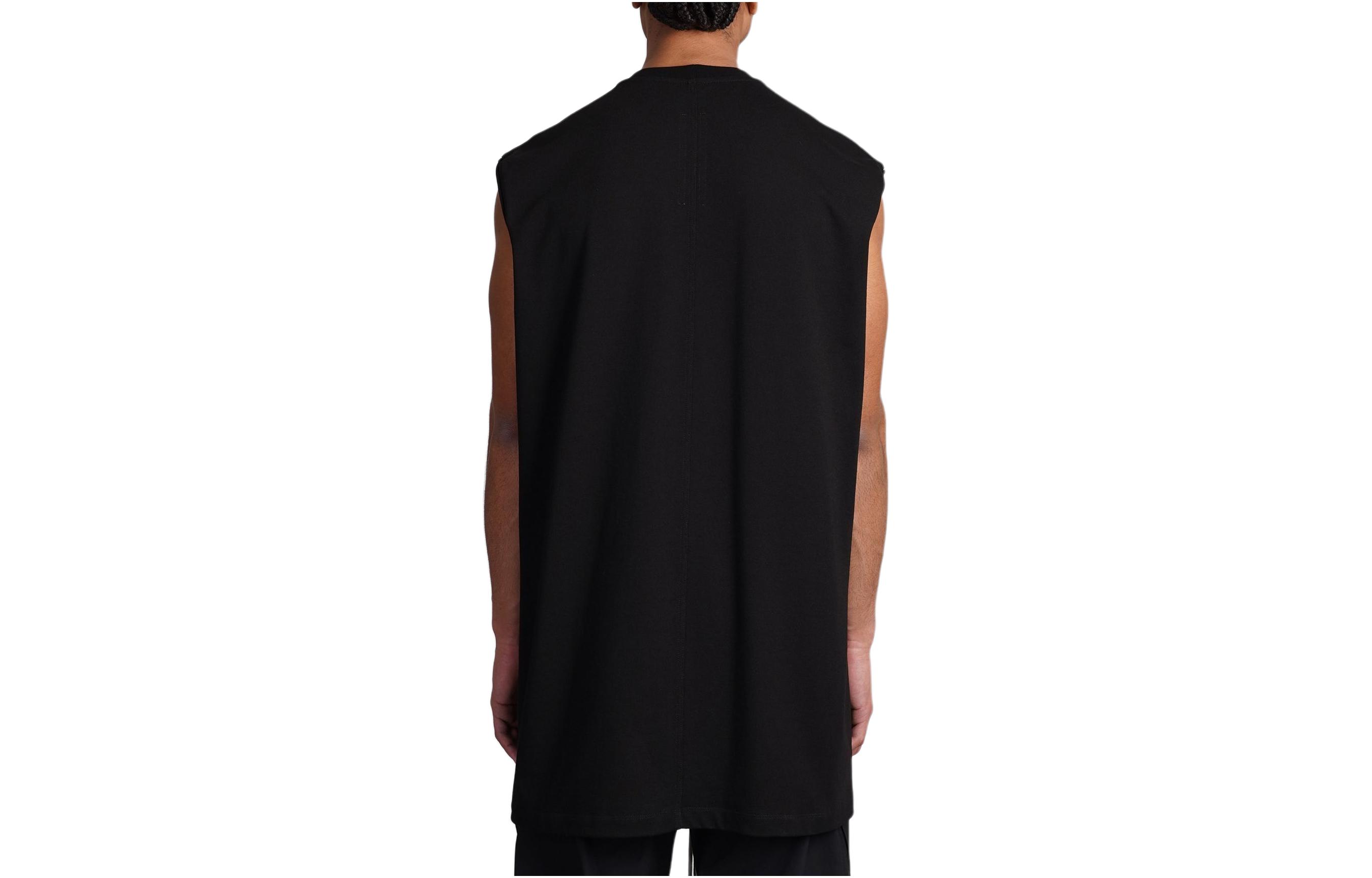 Lookbook RICK OWENS  Oversized Sleeveless Crewneck T-Shirt Black RU01D3160BA-09