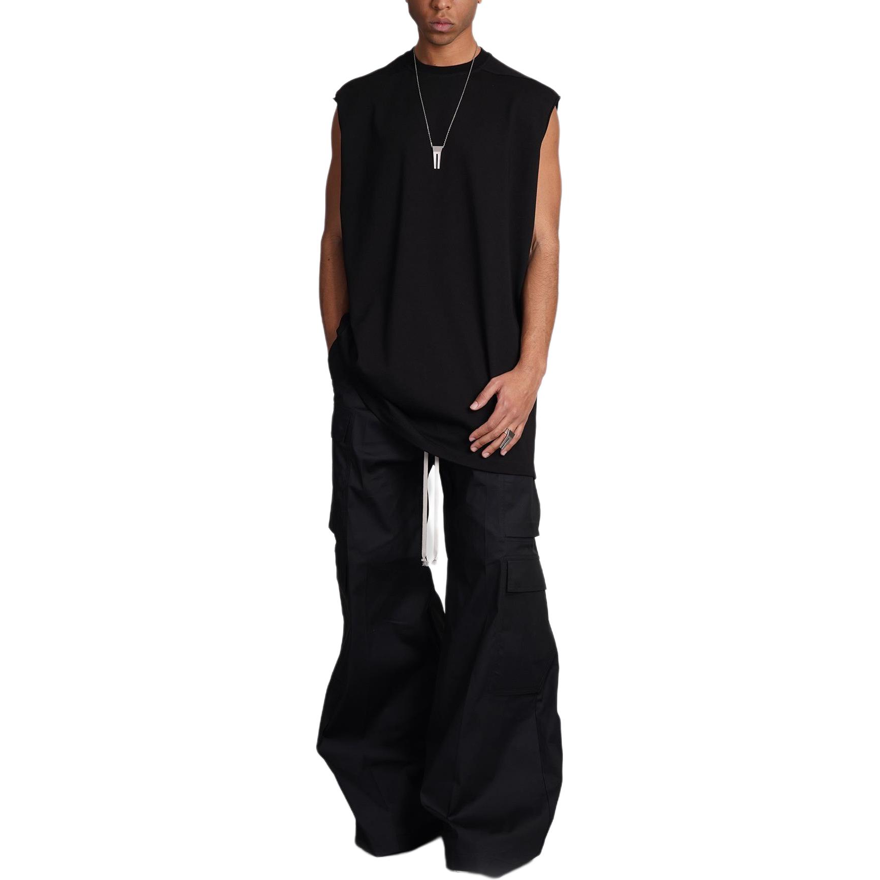 Purchase RICK OWENS  Oversized Sleeveless Crewneck T-Shirt Black RU01D3160BA-09