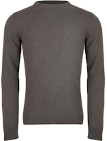Rick Owens Round Neck Long Sleeve Cashmere Sweater Taupe Brown RU02A5684WSBR34 Rick Owens Round Neck Long Sleeve Cashmere Sweater Taupe Brown RU02A5684WSBR34