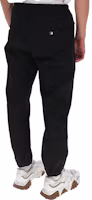Shop RICK OWENS 修身中腰拉鍊運動針織長褲 黑色 RU20F3375TT-09
