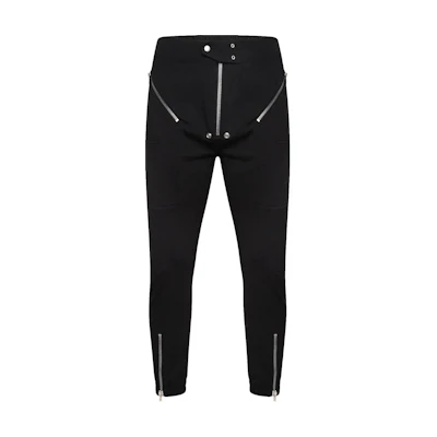 RICK OWENS Slim Fit Mid-Rise Casual Pants Black RU02C7336LS-09