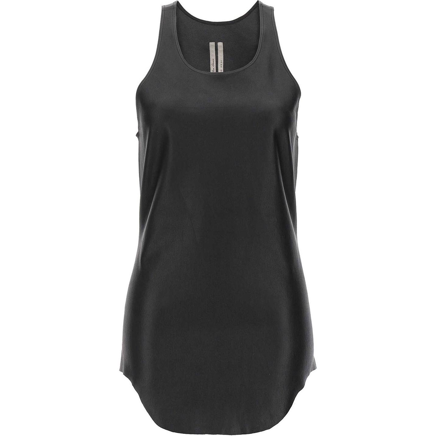 RICK OWENS  Slim Fit Sleeveless Black Tank Top. RP01D2121LS-09