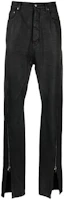 Order Rick Owens 黑色寬褲分叉長褲. RR01D3343BW-99