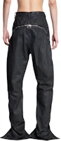 Shop Rick Owens 黑色寬褲分叉長褲. RR01D3343BW-99