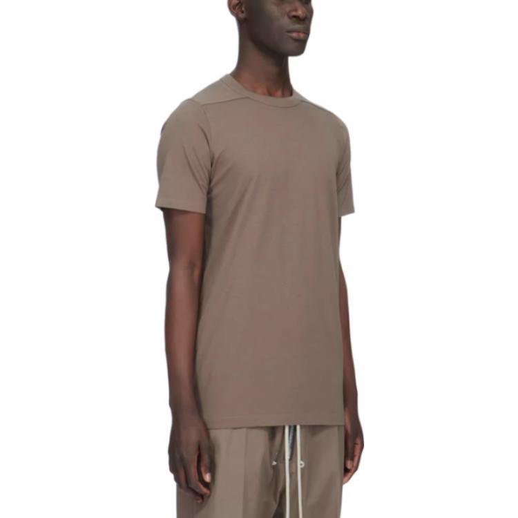 Purchase RICK OWENS 素色圓領短袖T恤 米灰色 RU01C4264JA34