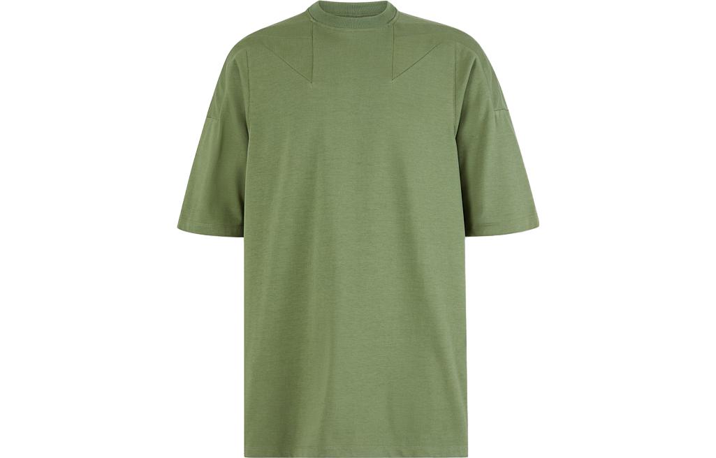 Order RICK OWENS  Solid Color Green Crew Neck T-Shirt. RU01C4275BA55