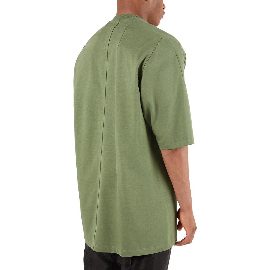 Purchase RICK OWENS  Solid Color Green Crew Neck T-Shirt. RU01C4275BA55