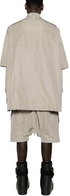 Rick Owens Jaket Kasual Longgar Warna Kelabu Sejuk. RU01D3770FK-08 Shop Rick Owens Jaket Kasual Longgar Warna Kelabu Sejuk. RU01D3770FK-08