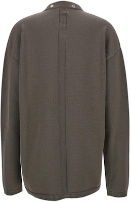 RICK OWENS Solid V-Neck Button-Up Long Sleeve Knit Cardigan Brown. RU01D3608M-34 Lookbook RICK OWENS Solid V-Neck Button-Up Long Sleeve Knit Cardigan Brown. RU01D3608M-34