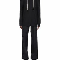 Shop Rick Owens 水洗效果鉚釘彈性腰休閒長褲 RU01E5339TE-09