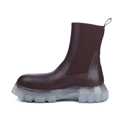 Rick Owens Beatle Bozo Chelsea Boots 'Dark Brown Calfskin'