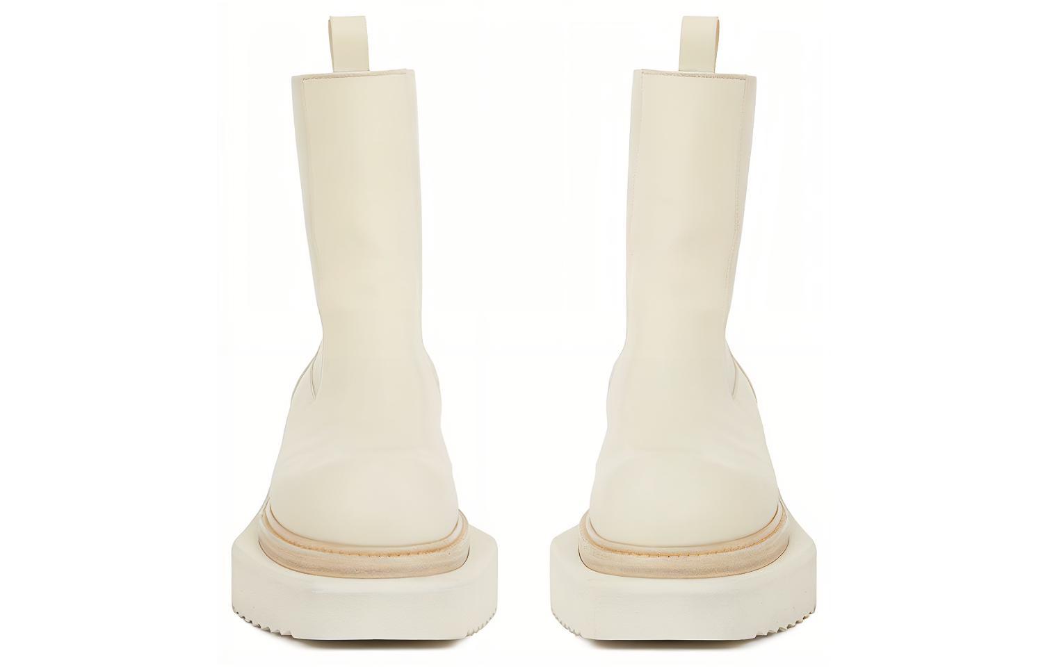 Rick Owens Beatle Turbo Cyclops 'White Calfskin Elastic Side Panel Chelsea Boot' 圖 3