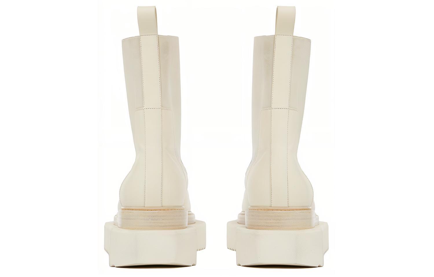 Rick Owens Beatle Turbo Cyclops 'White Calfskin Elastic Side Panel Chelsea Boot' 圖 4