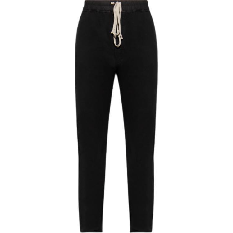 Order RICK OWENS Berlin Fit Rig Fabric Elastic Waist Drawstring Hem Pants Black Unisex. DU02C5392RIG09