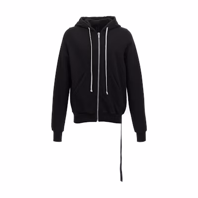 Rick Owens Black Cotton Zip-Up Hoodie Jacket DU02D2276F-09