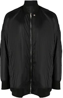Rick Owens Black Fitted High Neck Jacket RR01C4795ND-09 Rick Owens Black Fitted High Neck Jacket RR01C4795ND-09