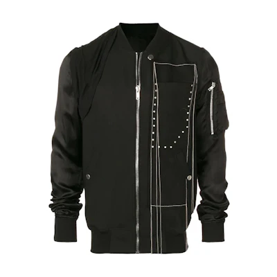 Rick Owens Black Full-Zip Long-Sleeve Jacket RU19S2789COMT130908