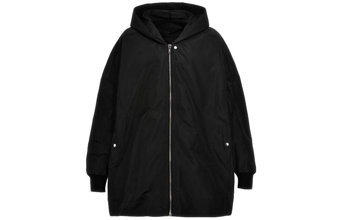 Rick Owens Black Long-Sleeve Hooded Jacket RU01D3986FK-09