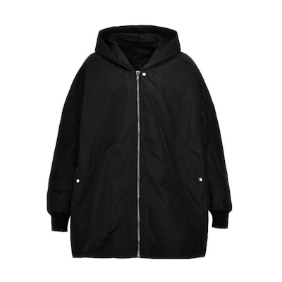Rick Owens Black Long-Sleeve Hooded Jacket RU01D3986FK-09