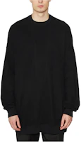 Rick Owens Black Oversized Crewneck Long Sleeve Sweatshirt RU02C7278BG-09 Rick Owens Black Oversized Crewneck Long Sleeve Sweatshirt RU02C7278BG-09